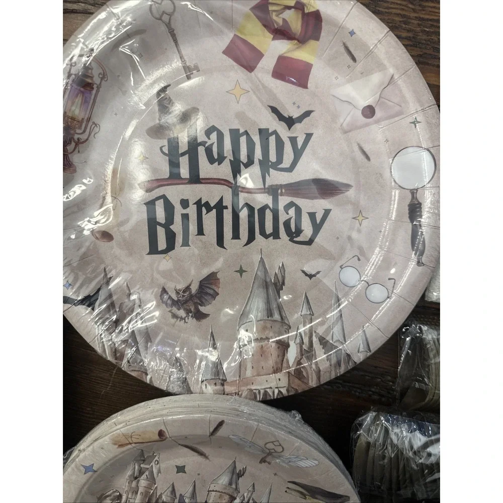 20 Guest Magical Wizard Birthday Party Supplies School Decorations Tableware